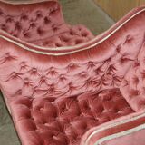 Chesterfield buttoned conversation sofa Regency