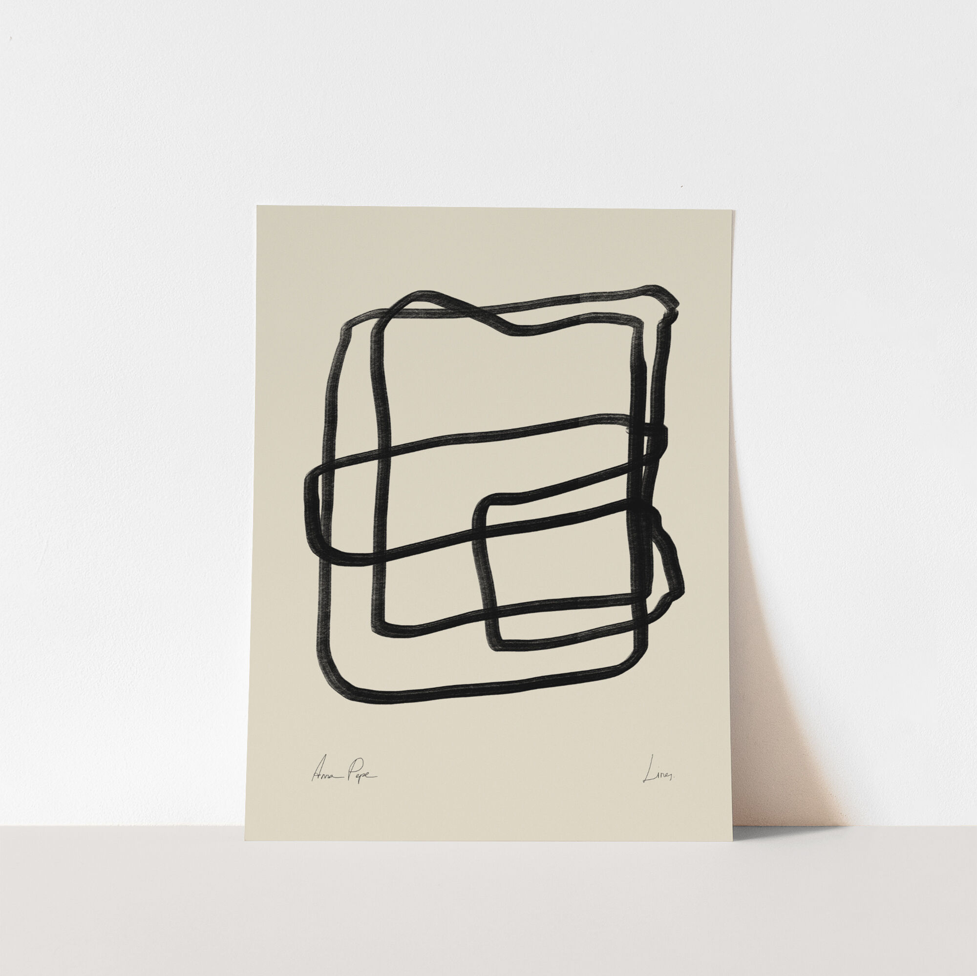 Framed abstract giclee art print 50x70cm