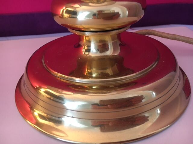 Pair of Art Deco brass lamps, Germany 1960