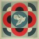 Lithographie signée Shepard Fairey (Obey Giant) : Geometric Dove Red