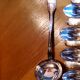 Silver metal housewife of the 50s shell model 76 pieces in its box