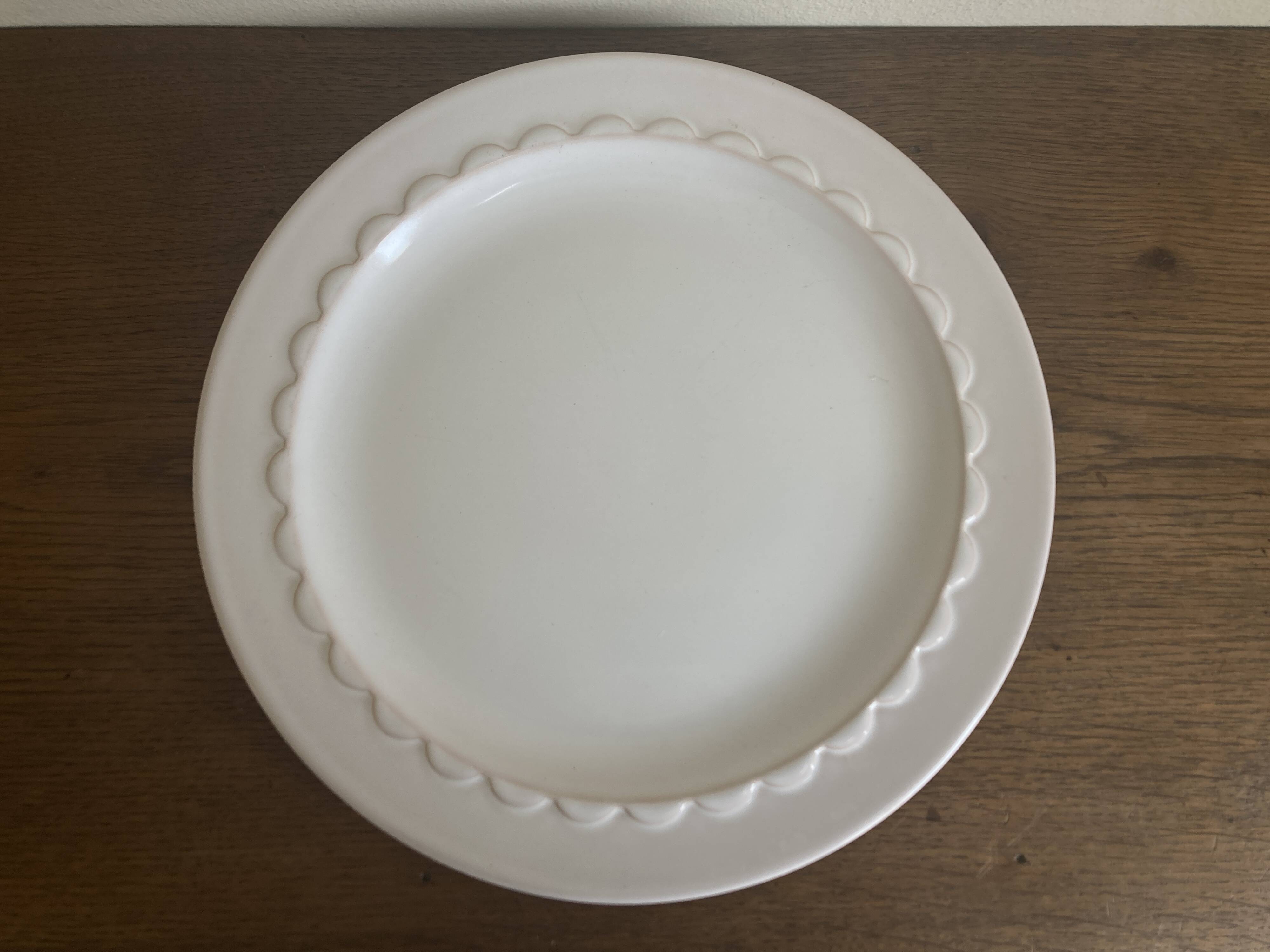 Pierre Motton scalloped cake plate for Gien