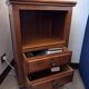 Solid cherry bedside table in Louis Philippe style.
