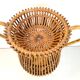 Vintage Wicker and Bamboo Amphora Umbrella Stand , Italy