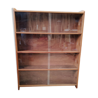 Shelves, glass/wood display cabinet bookcase