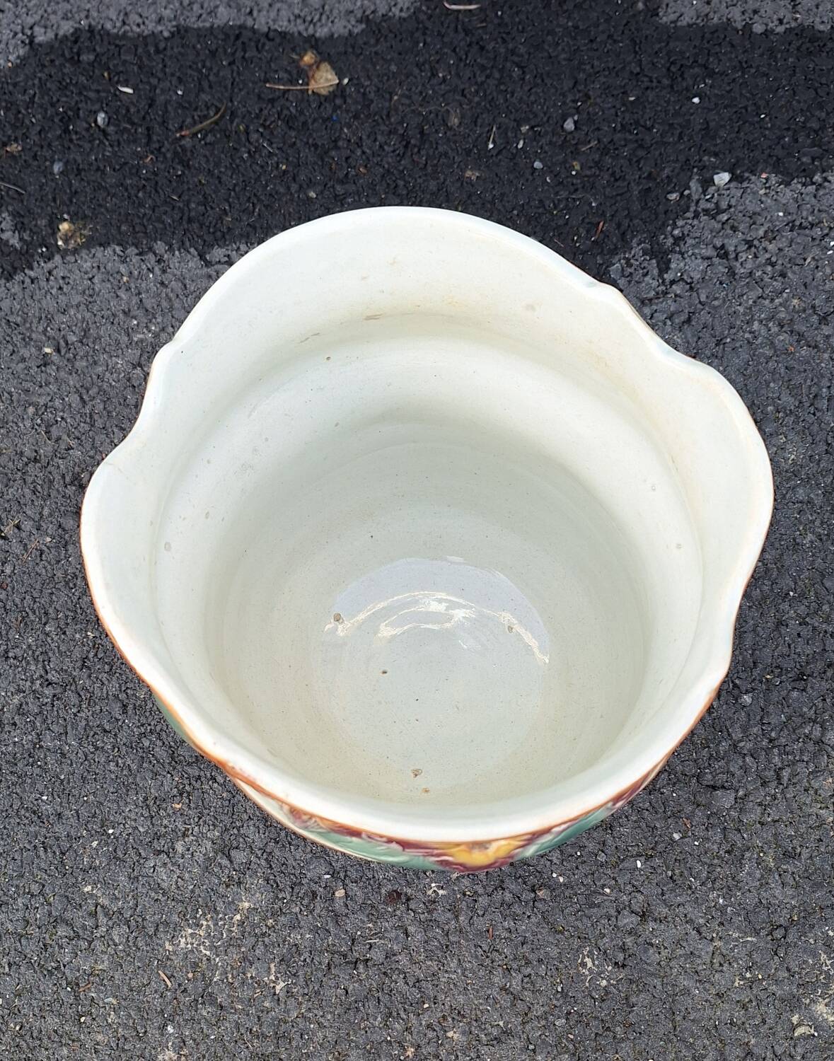 Cache pot en barbotine Digoin