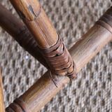Pair of vintage rattan trestles