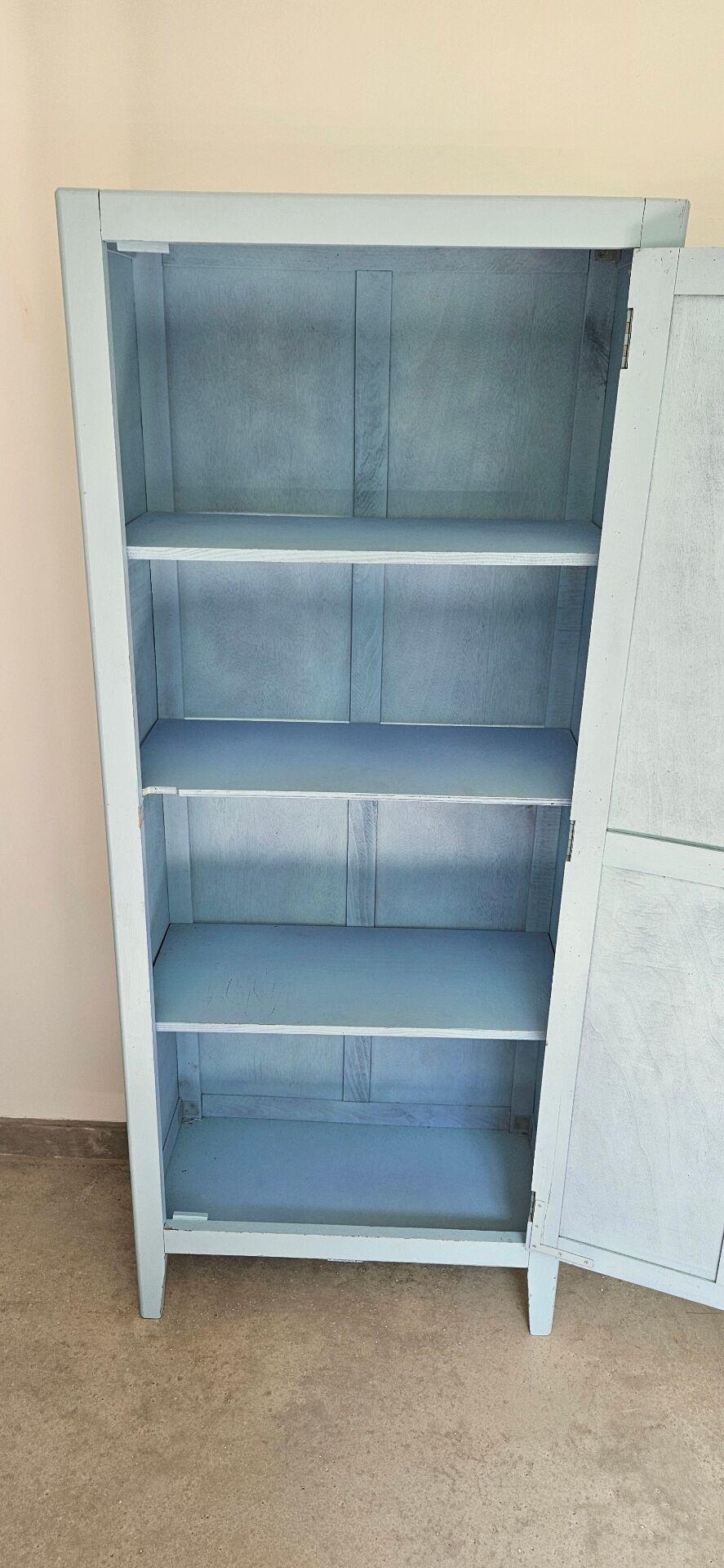 Armoire parisienne àcienne lingère meuble rangement vintage bleu