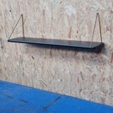 Scandinavian brass and teak shelf