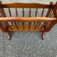 Vintage wooden side table with magazine rack – End table / Vinyl furniture