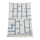 Tapis Marocain graphique bleu