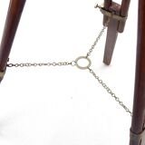 Wooden and brass tripod lamppost