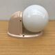 Applique Boule Opaline Blanc Socle Bakélite Beige Salle de Bain Années 70 Vintage