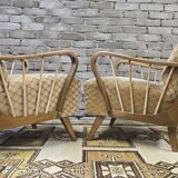 Pair of vintage 1950s armchairs