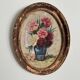 Oil on panel by A. Cruillet still life bouquet of flowers 1920
