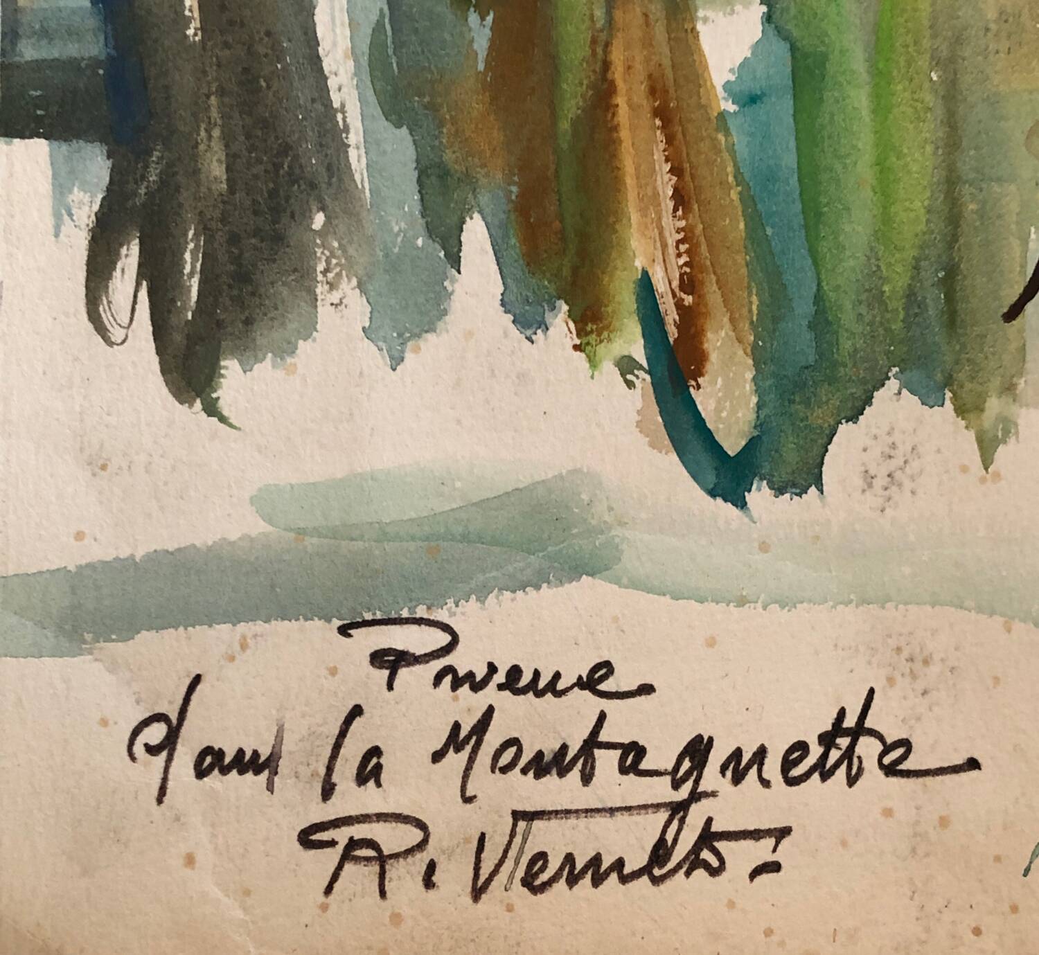 Gouache on paper by Raymond Vernet