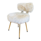 Chaise en fausse fourrure, Pelfram par Peltex S.S production, France années 1960-70