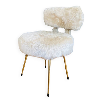 Faux fur chair, Pelfram by Peltex SS production, France 1960s-70s