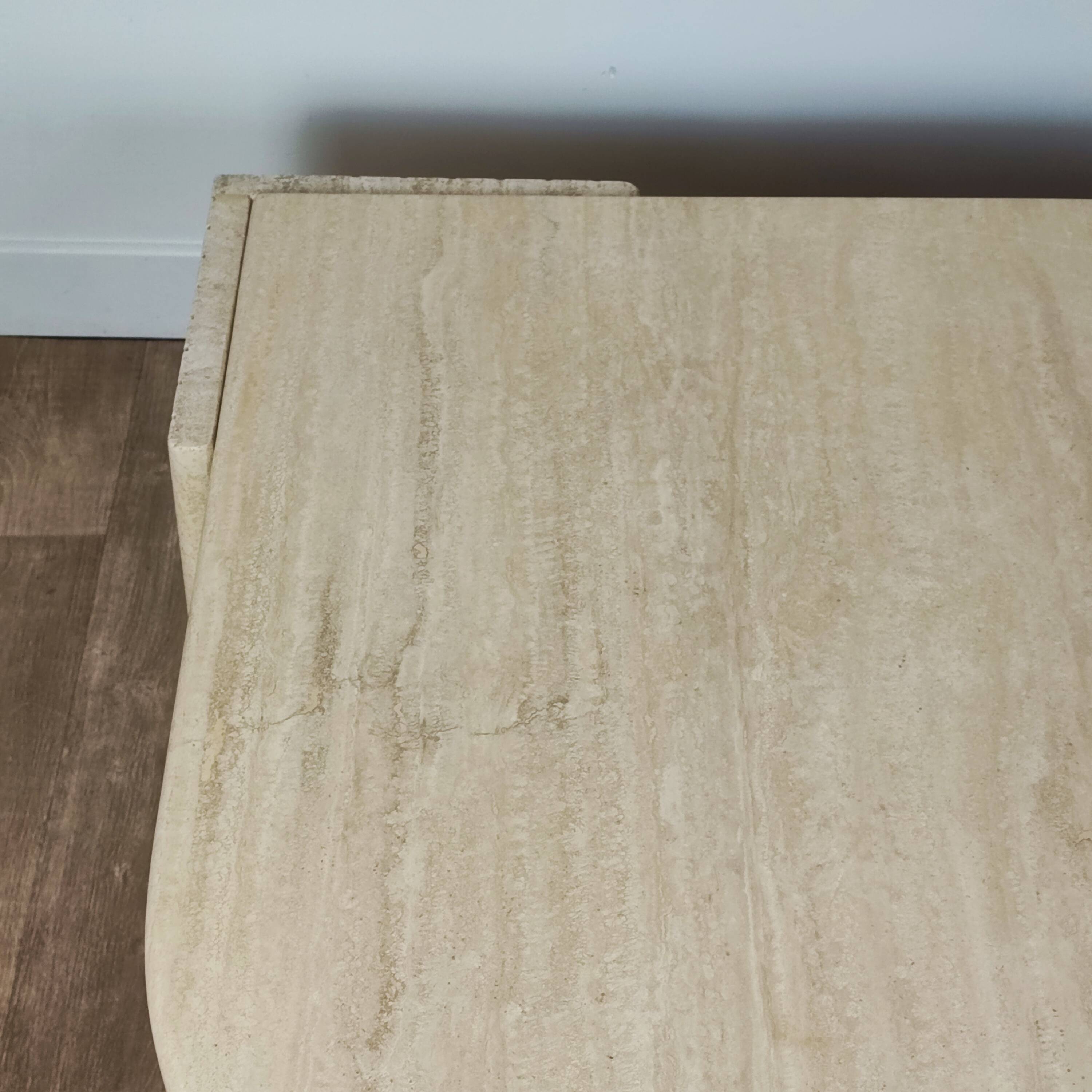 Roche Bobois 70' travertine coffee table