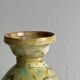 Vase en céramique jaune et bleu
