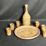 Stoneware pottery service from La Monnaie signed Prud'homme, 20th century