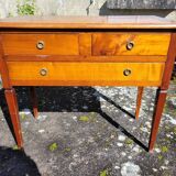Commode console en merisier 3 tiroirs