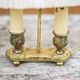 Pair of Bouillotte lamps Lucien Gau Paris, bronze lamp, bedside lamp
