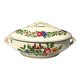 Earthenware tureen UC Sarreguemines Rusticana model hand painted floral decoration