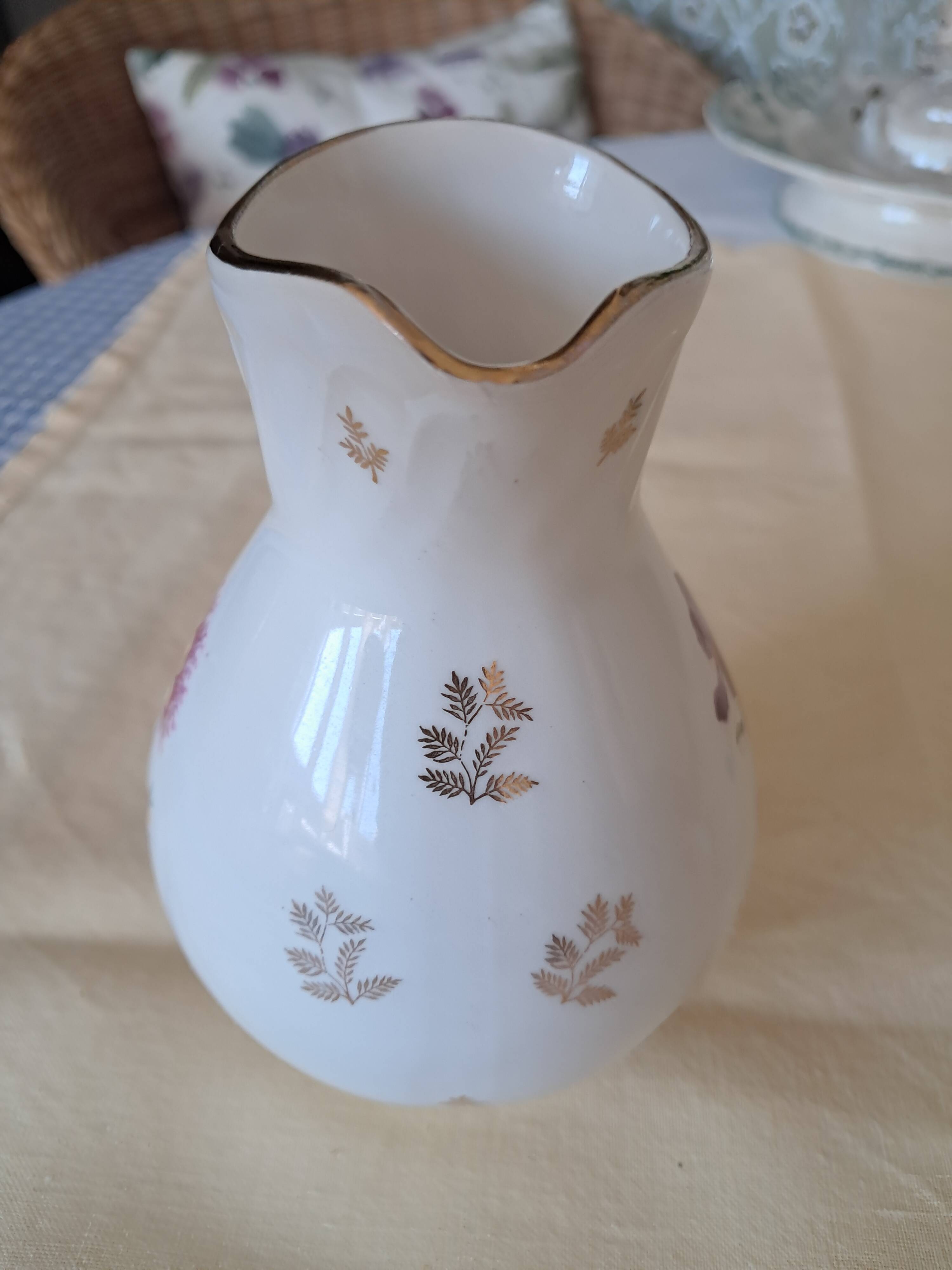 Vintage ceramic milk jug from Gien