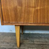 Sideboard - walnut - 50/60 - Scandinavian style - spindle feet