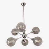 Sputnik chandelier with 6 globes. 1970. Space Age.