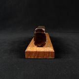 Bronze TGV on a wooden base, scale model of the TGV Sud-Est from the 1980s