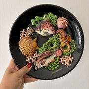 Vintage decorative plate in majolica