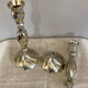 Twisted candlesticks in silver brass early twentieth century