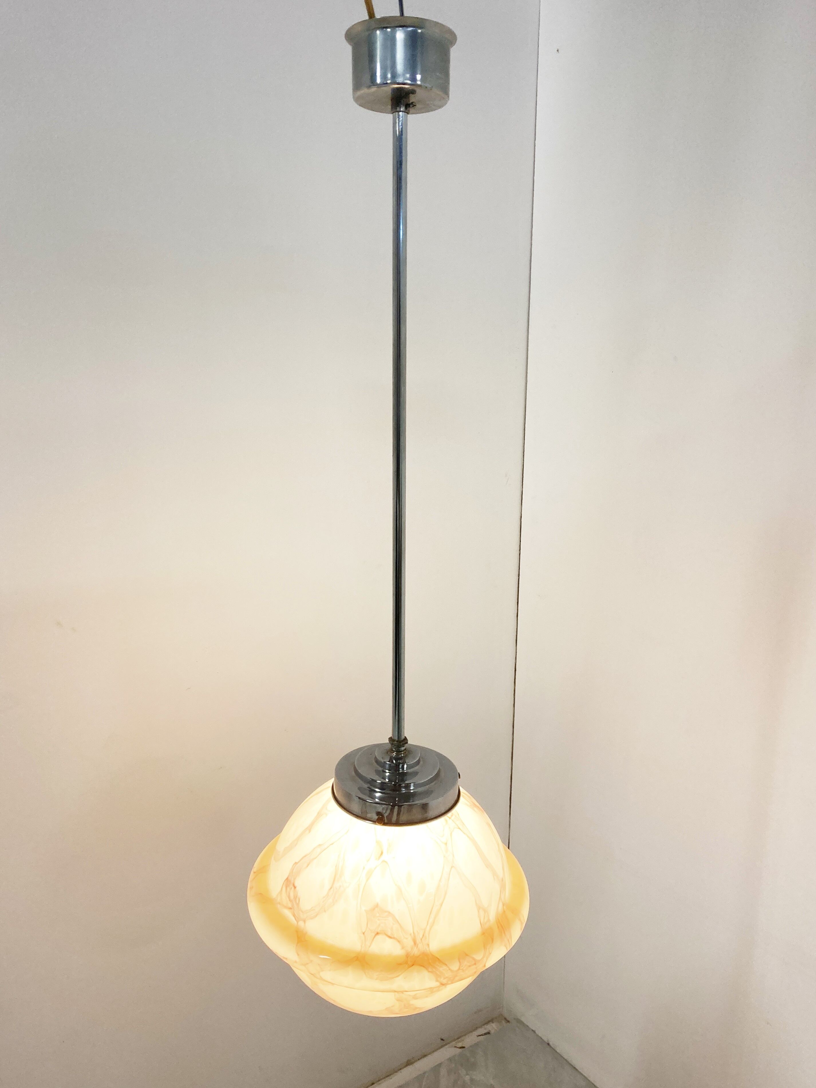 Antique art deco pendant light 1930s