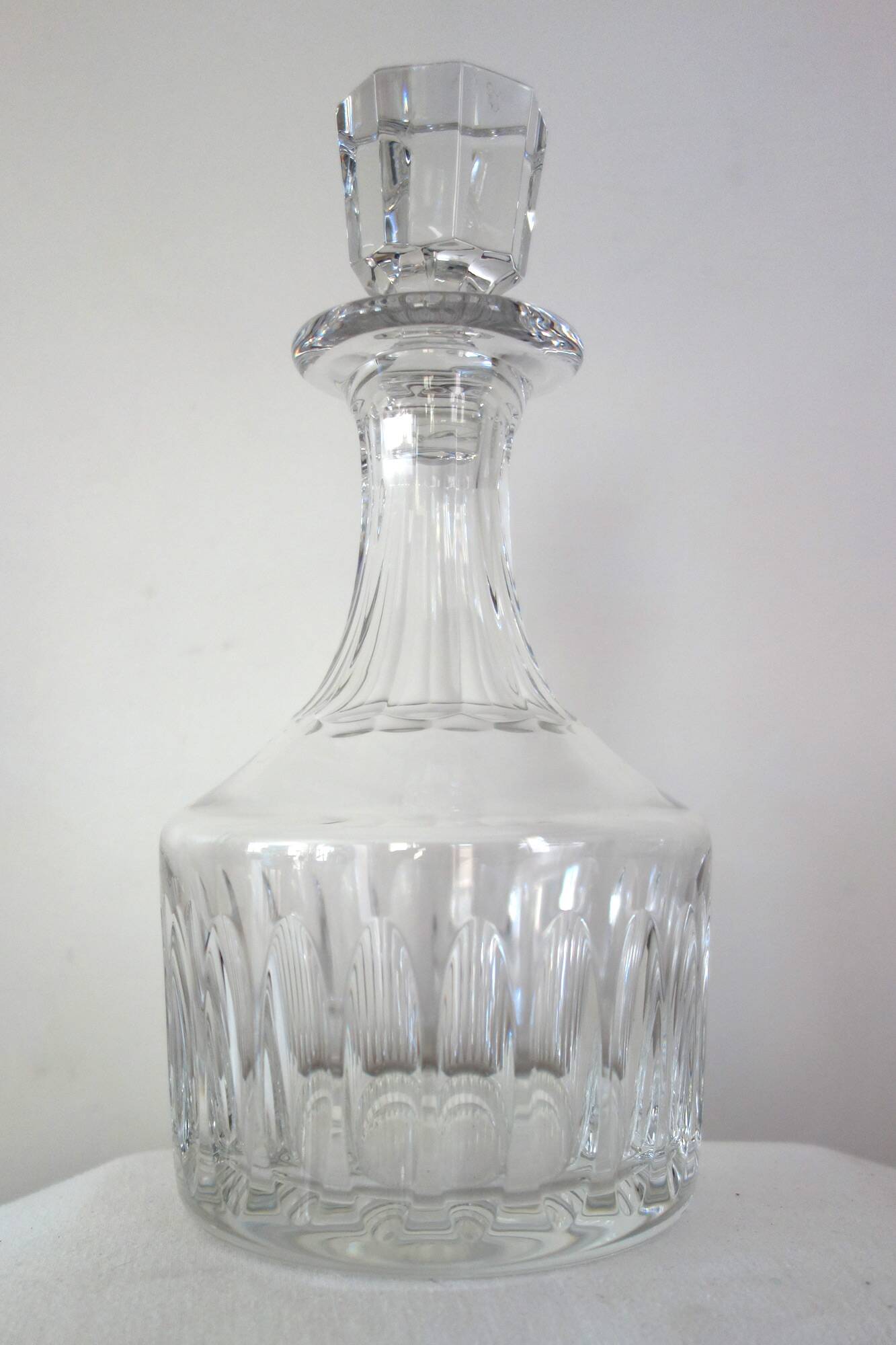 Saint Louis crystal whiskey decanter, marine service