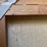 HST painting "Port de Collioure" by Vincent Pulpito + gallery stamp frame