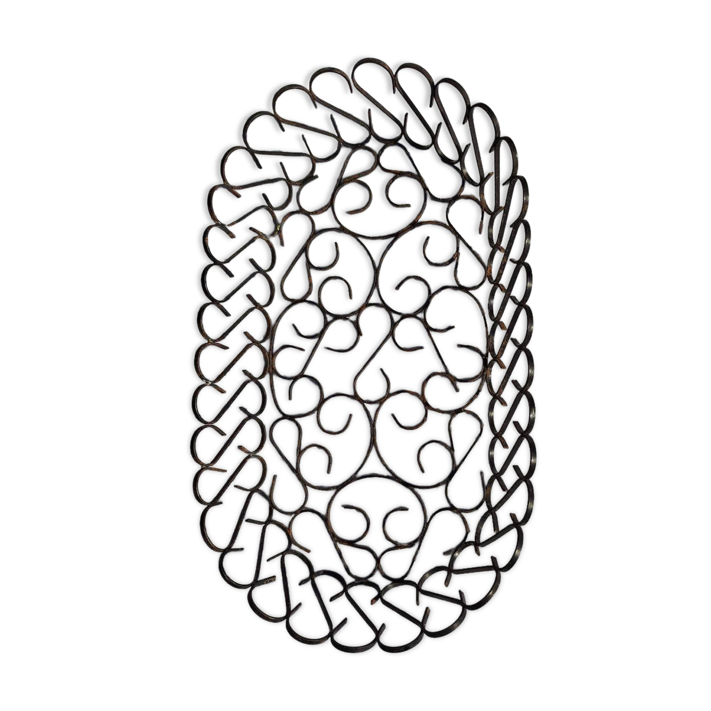 Fruit or bread bowl, wrought iron