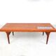 Vintage teak coffee table with blue tiles by Johannes Andersen, Silkeborg 1960s