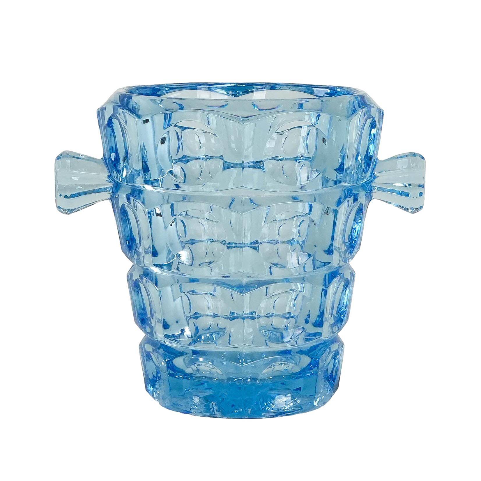 Ice bucket Rosice, Czech design, 1950s, manufacturer: Sklo Union, designer: