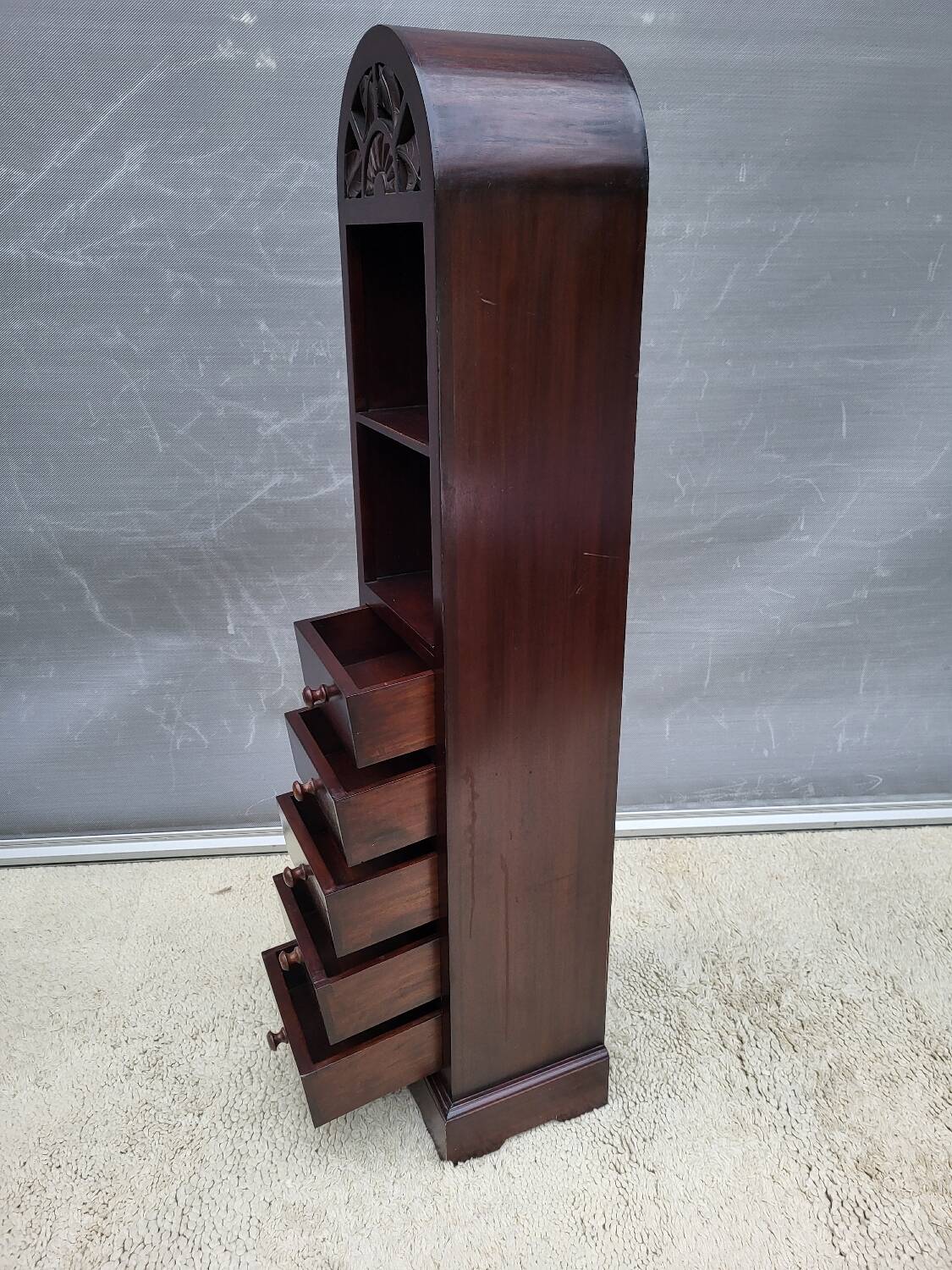 Vintage colonial column bookcase