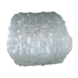 Ceiling lamp glass globe pineapple metal support