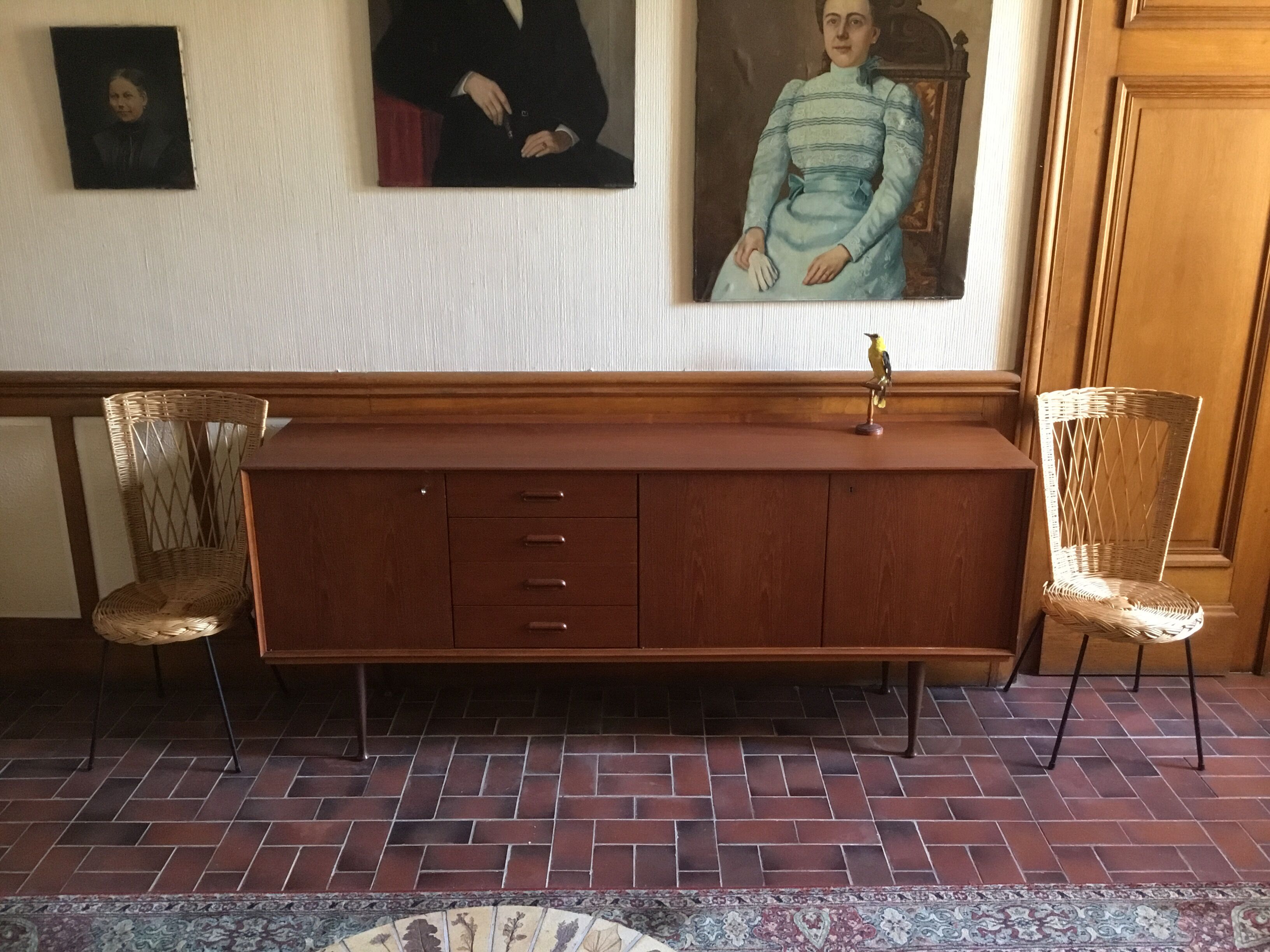 Scandinavian sideboard in teak design