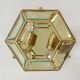 Set of 2 hexagonal wall lamps by Sothis, Italy 1980s