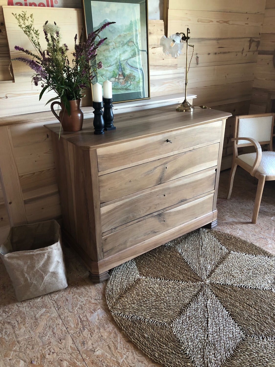 Antique walnut chest of drawers