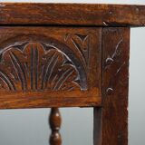 Carved antique English side table