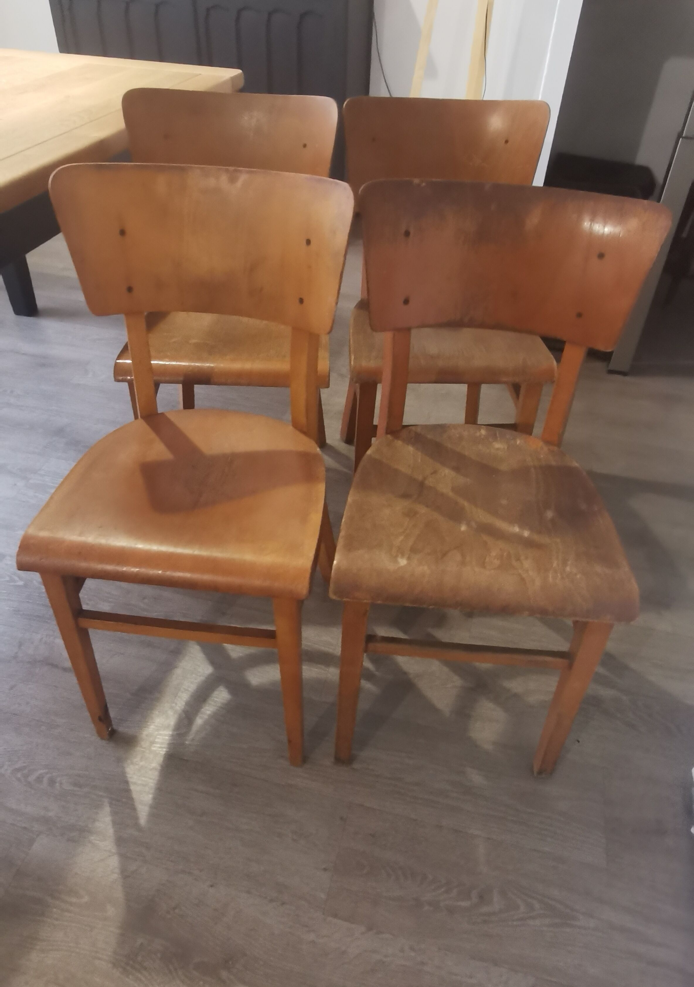 Set of 10 Thonet bistro chairs