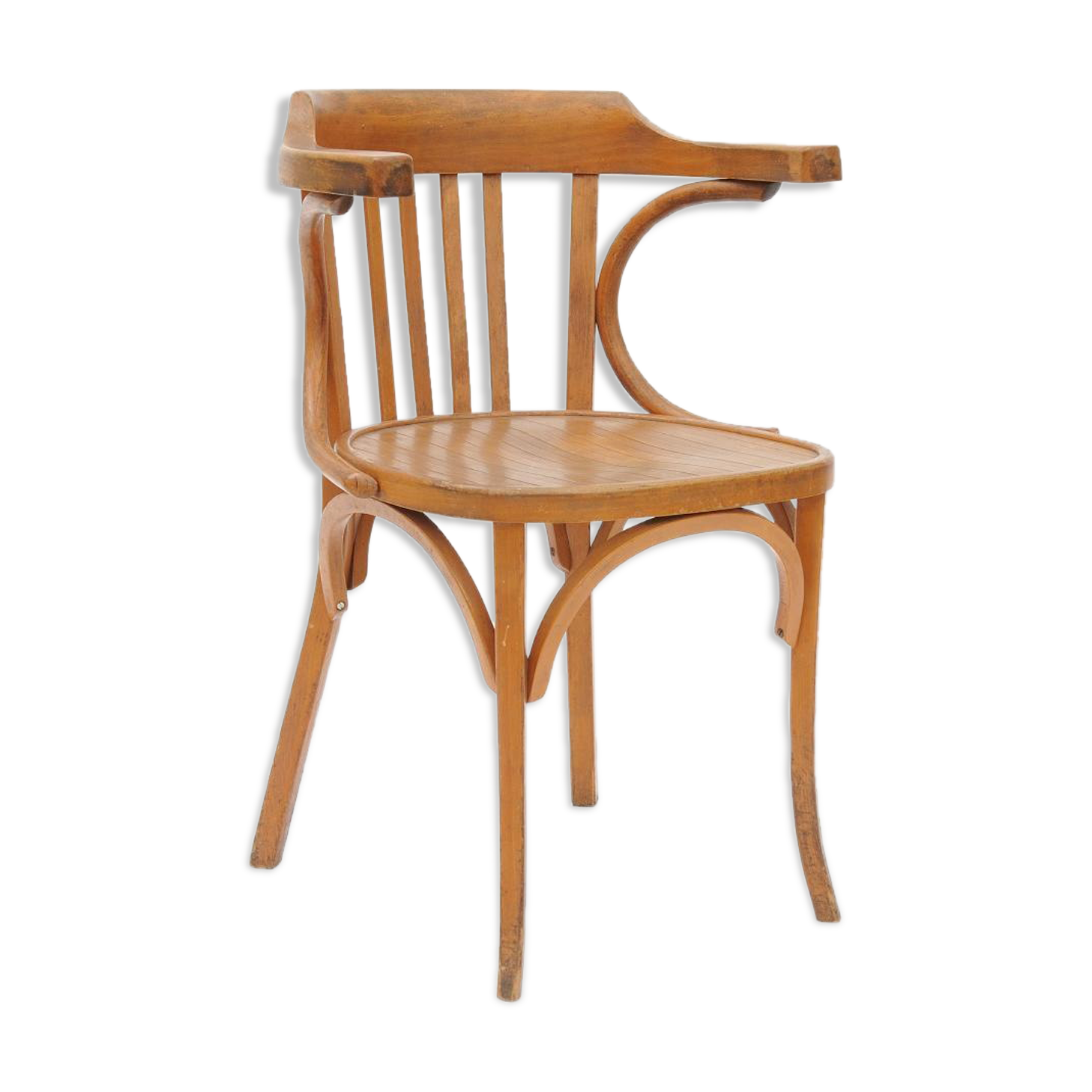 La Manufacture Baumann curved wooden office armchair