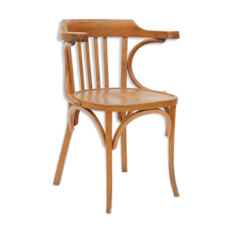 La Manufacture Baumann curved wooden office armchair
