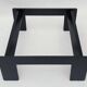 Table basse carrée bois laqué noir design 1980